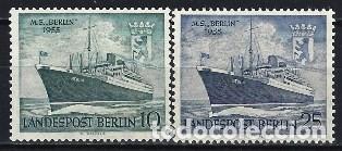 Sellos: BERL&Iacute;N 1955 - EL M.S.BERL&Iacute;N, S.COMPLETA - MSG - Foto 1