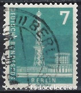Sellos: BERL&Iacute;N 1956 - TORRE DEL EDIFICO DE RADIO, SIN TEXTO SUPERIOR - USAD0 - Foto 1