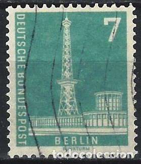 Sellos: BERL&Iacute;N 1956 - TORRE DEL EDIFICO DE RADIO, SIN TEXTO SUPERIOR - USAD0 - Foto 1