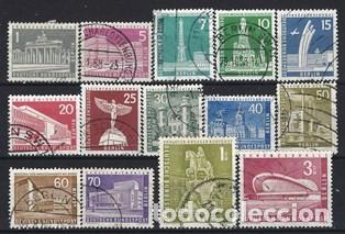 Sellos: BERL&Iacute;N 1956 - EDIFICIOS, S.COMPLETA - USADOS - Foto 1