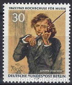 Sellos: BERL&Iacute;N 1969 - CENTENARIO DEL CONSERVATORIO SUPERIOR - MNH** - Foto 1
