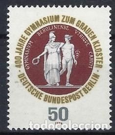 Sellos: BERL&Iacute;N 1974 - 4&ordm; CENTENARIO DEL INSTITUTO DE GRAUEN CONVENT - MNH** - Foto 1