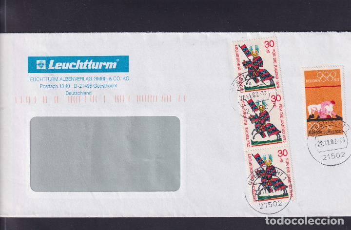 Timbres: -ALEMANIA FEDERAL 477(3), 570, circulada matasellos FECHADOR, GEESTRACHT 1 / 21502