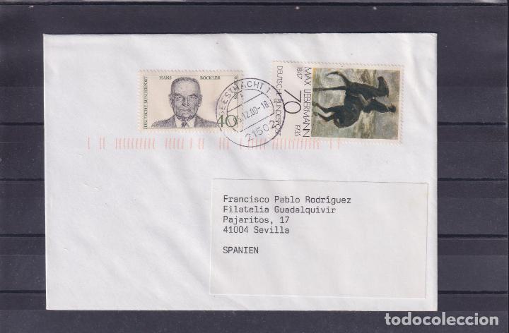 Briefmarken: -ALEMANIA FEDERAL 681, 838, circulada matasellos FECHADOR, GEESTRACHT 1 / 21502