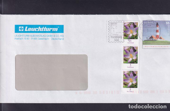 Briefmarken: -ALEMANIA FEDERAL 0.05&euro;(3), 0.55&euro; FARO IMPRESO EN SOBRE, circulada matasellos RODILLO CONMEMORATIVO,