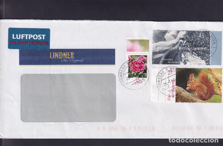 Briefmarken: -ALEMANIA FEDERAL 0.25&euro; FLORA, 0.45+0.20&euro; DEPORTE, 0.55+0.25&euro; FAUNA, circulada matasellos FECHADOR