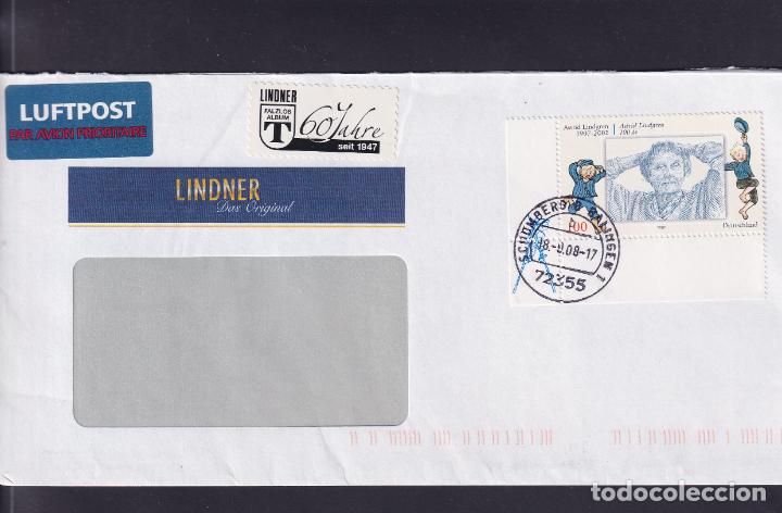 Selos: -ALEMANIA FEDERAL 1.00&euro; CENTENARIO ASTRID LINDGREM, circulada matasellos FECHADOR