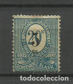 Stamps: ALEMANIA- ALTA SILESIA 1 920 * sobrecargados