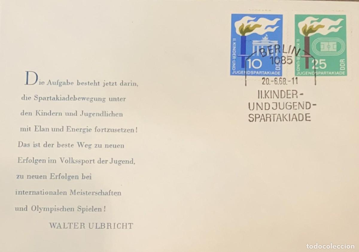 Sellos: J) 1968 GERMANY, TORCH, FDC - Foto 1