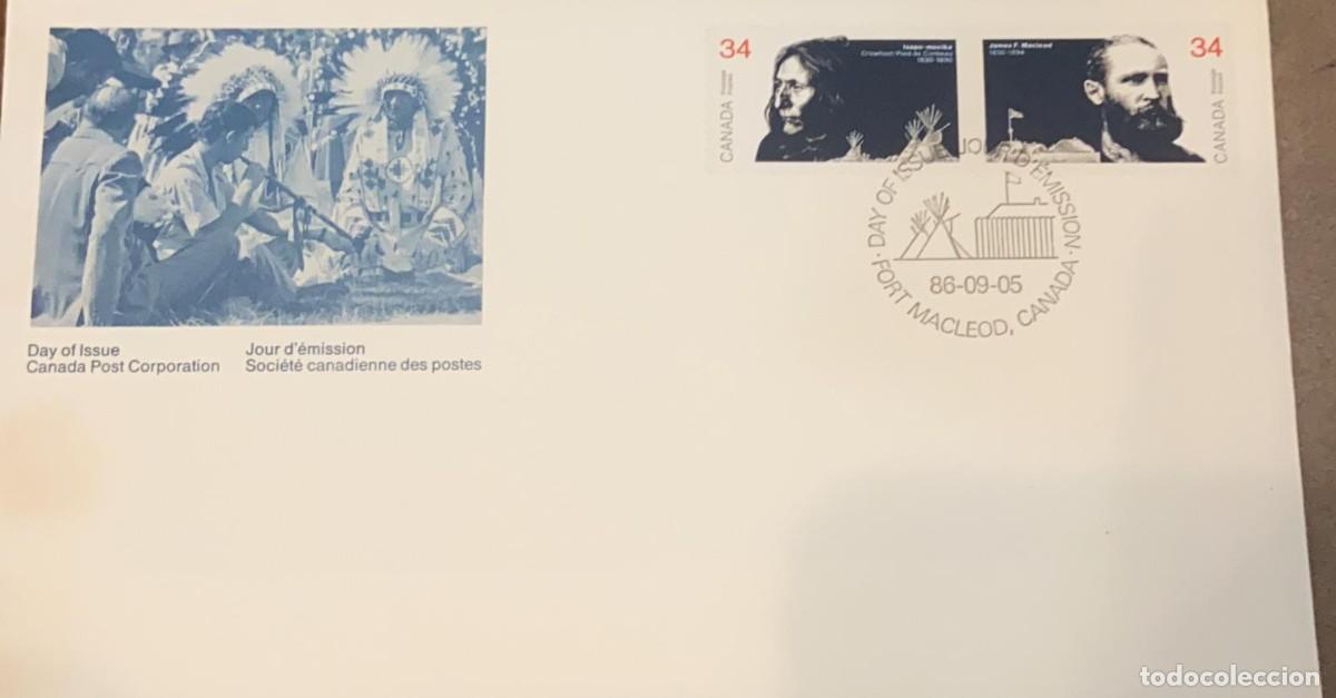 Sellos: J) 1986 GERMANY, CANADA POST CORPORATION, APACHE, FDC - Foto 1