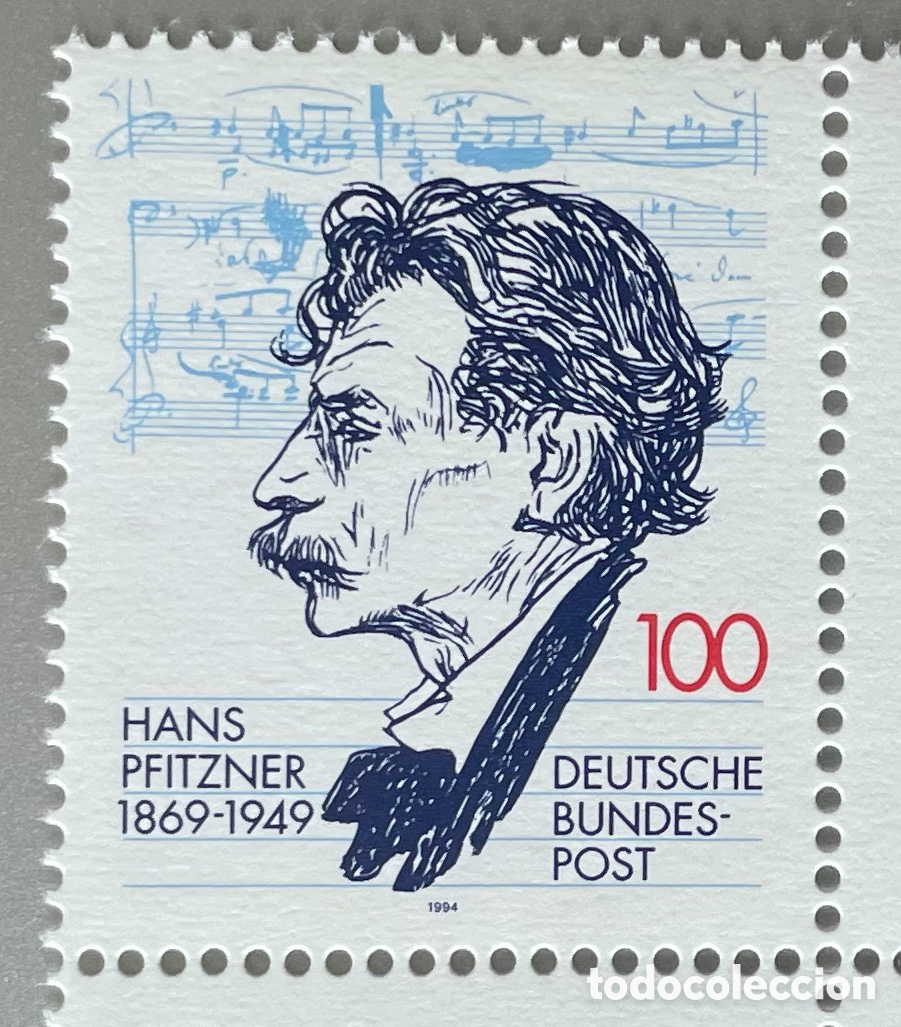 Sellos: Alemania. Hans Pfitzner. 1994 - Foto 1