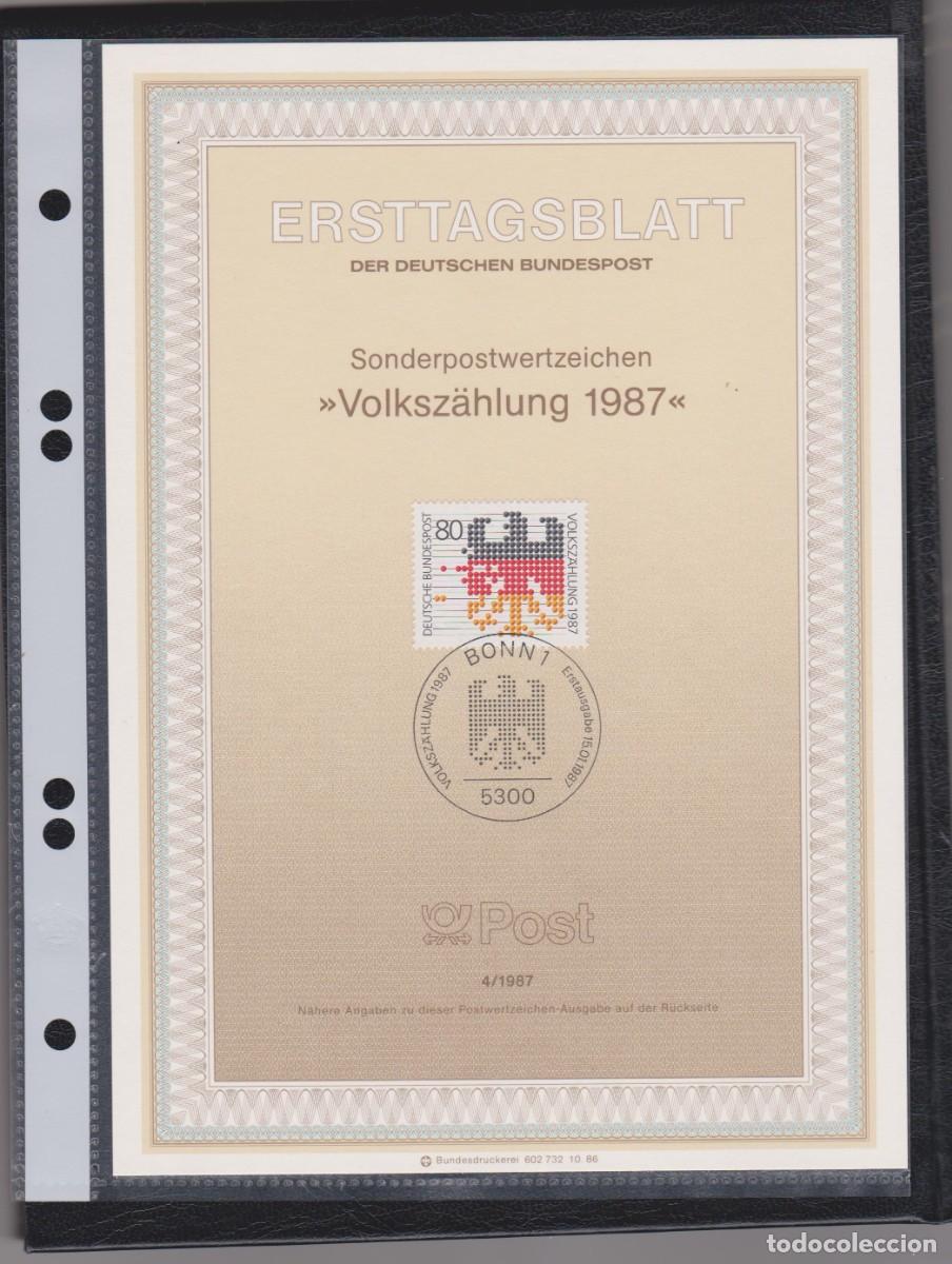 Sellos: ALEMANIA 1987. ERSTTAGSBLATT. - Foto 1