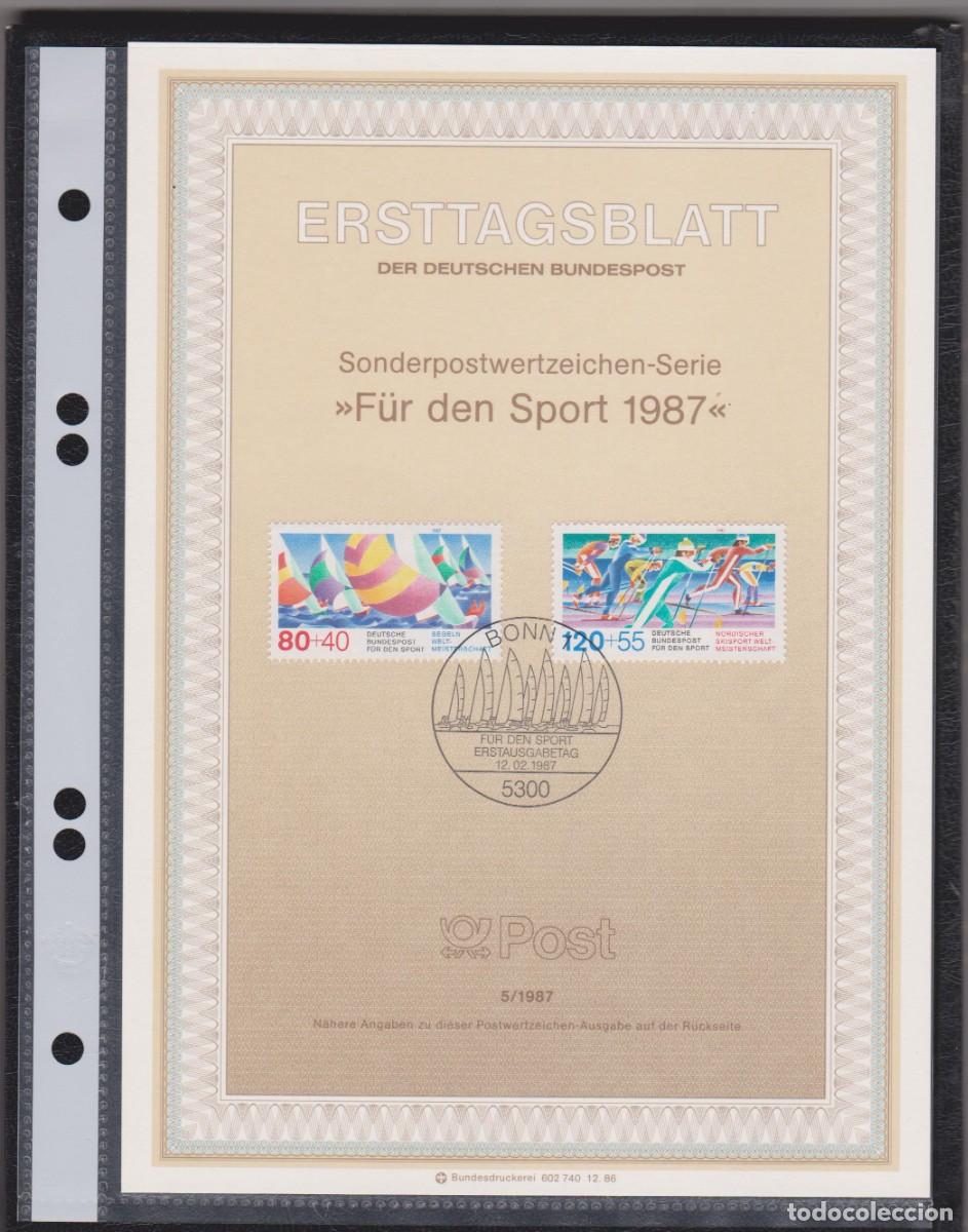 Sellos: ALEMANIA 1987. ERSTTAGSBLATT. - Foto 1