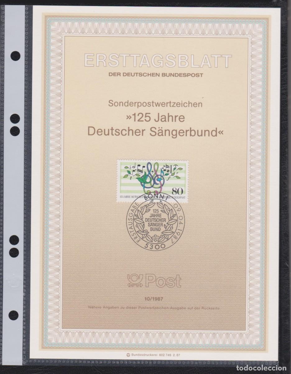 Sellos: ALEMANIA 1987. ERSTTAGSBLATT. - Foto 1