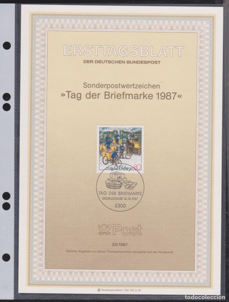 Sellos: ALEMANIA 1987. ERSTTAGSBLATT. - Foto 1