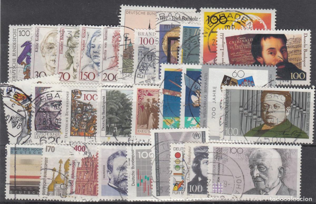 Sellos: &rdquo;MICHEL-A&Ntilde;O-1991-USADOS- - Foto 4
