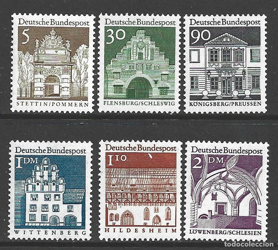 Sellos: ALEMANIA 357/62** - A&Ntilde;O 1966 - EDIFICIOS HISTORICOS - Foto 1