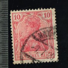Sellos: ALEMANIA / GERMAN / GERMANY / GERMANIA USED/USADO STAMP/SELLO ROJO/RED 10 PF. DEUSTCHE REICH