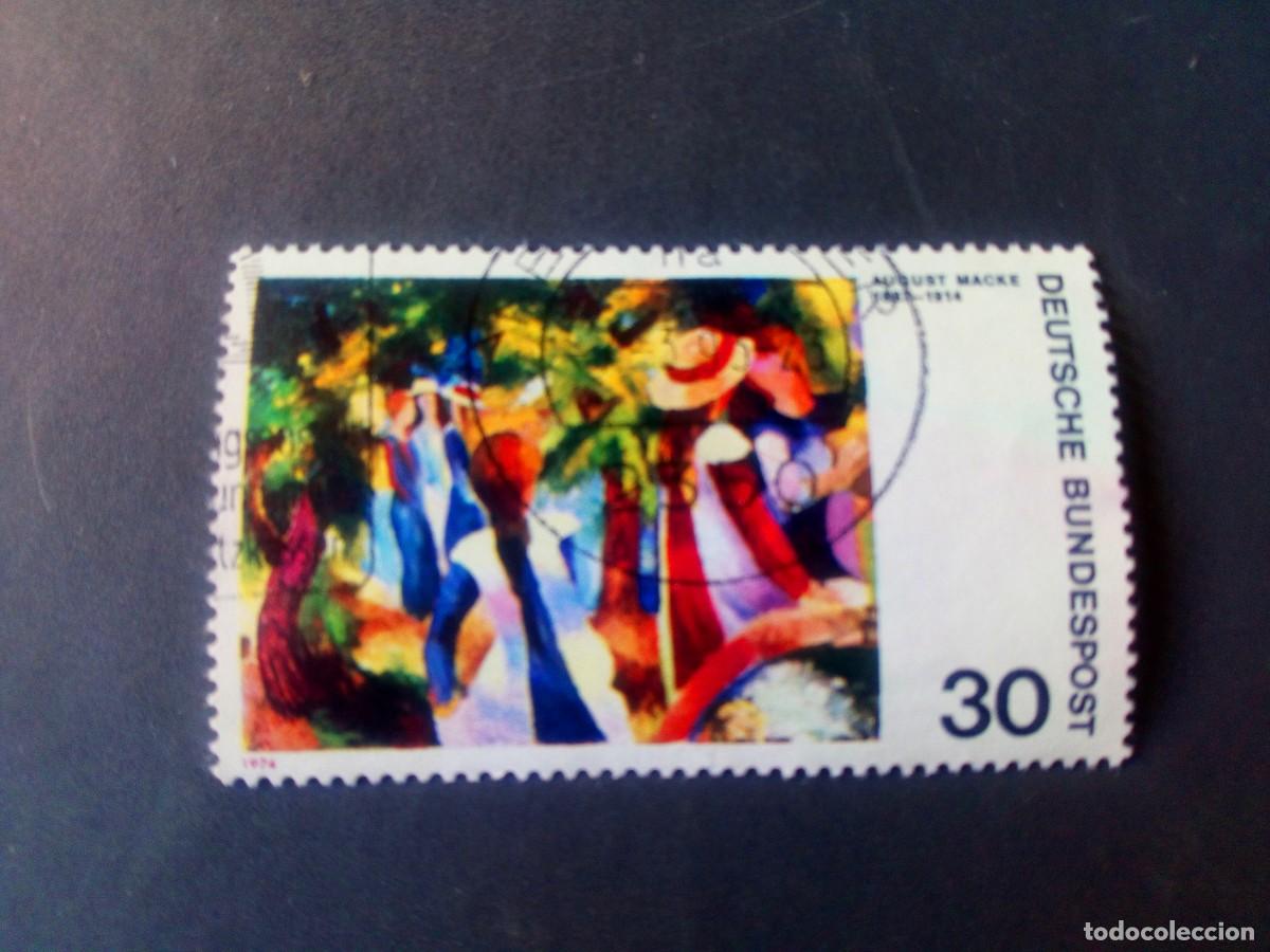 Sellos: ALEMANIA, REP&Uacute;BLICA FEDERAL, RFA, 1974, PINTURA EXPRESIONISTA AUGUST MAKE, YT 665