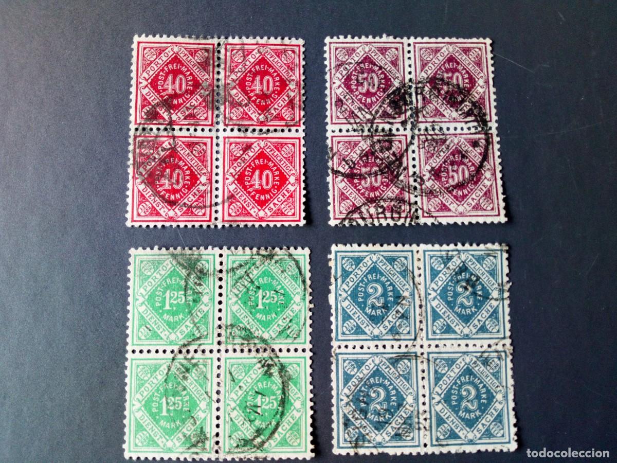 Sellos: ALEMANIA, WURTTENBERG 1920, SERVICIO YT 145/6,148/9