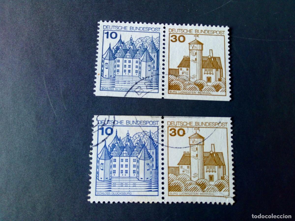 Sellos: ALEMANIA, REP&Uacute;BLICA FEDERAL, RFA, 1977/9,CASTILLOS, CARN&Eacute;, S/D SUPERIOR E INFERIOR