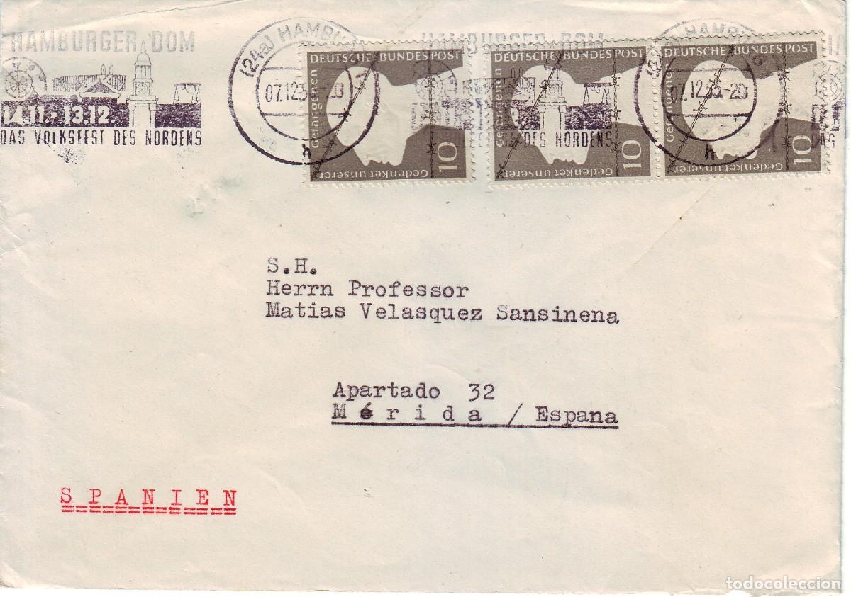 Sellos: SOBRE DE ALEMANIA 1955 - Foto 1