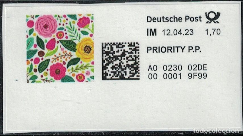 Sellos: Alemania Vignette QR Code Fleurs SU - Foto 1