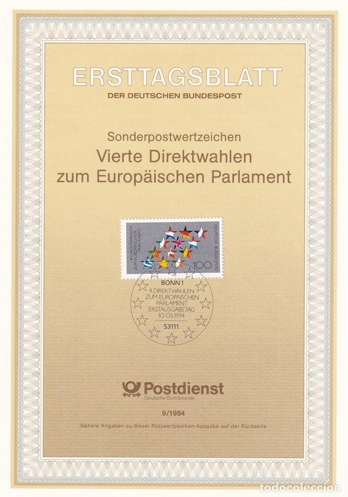 Timbres: Ersttagsblatt 9/1994 Bon / Vierte Direktwahlen zum Europ&auml;ischen Parlament - IV Elecciones al Parla..
