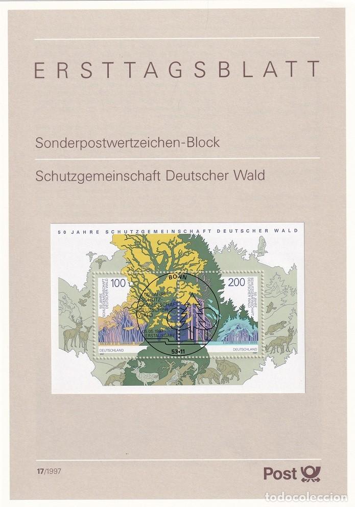 Briefmarken: Ersttagsblatt 17/1997 Bon / 50 Aniv. de la Sociedad Protectora de los bosques - Schutzgemeinschaft..