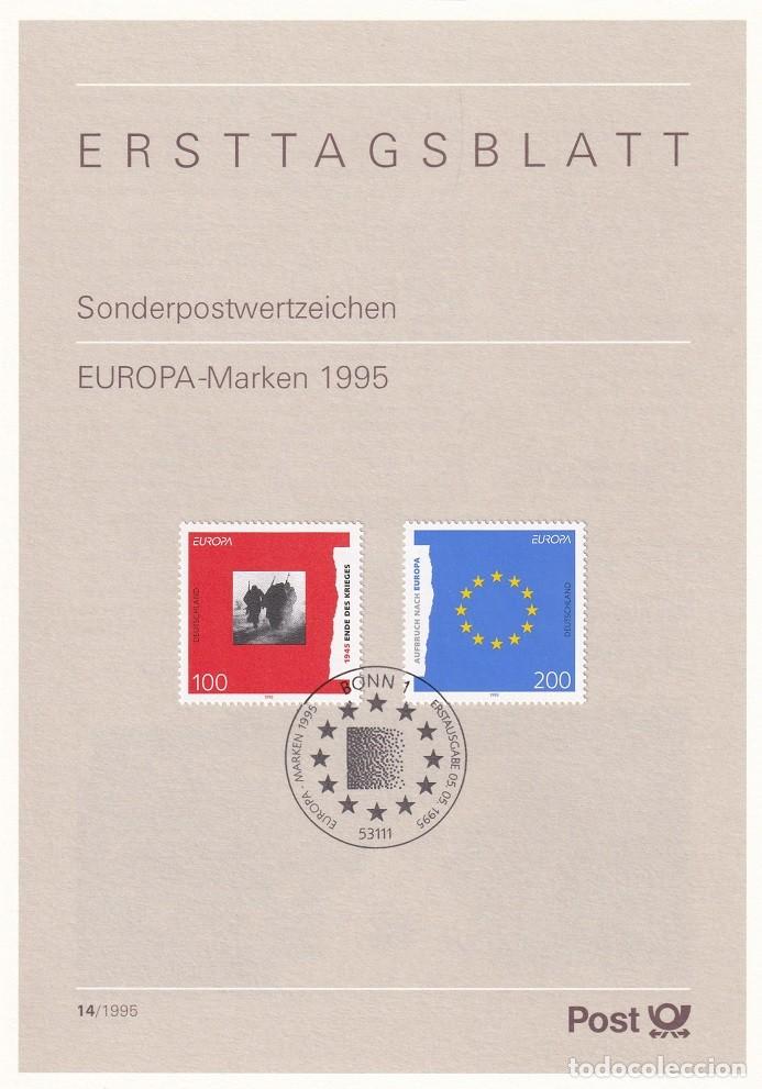 Sellos: Ersttagsblatt 14/1995 Bon / Europa-marken 1995 - Emisi&oacute;n Europa Paz y libertad &middot; Fin de la II Guer..