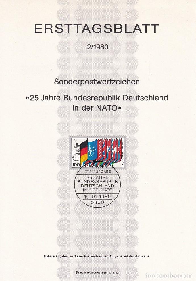 Stamps: Ersttagsblatt 2/1980 Bon / 25 Jahre Bundesrepublik Deutschland in der NATO - 25 Aniv. de la entrad..