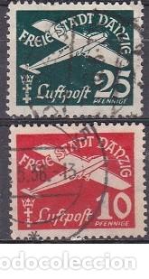 Timbres: LOTE de SELLOS ANTIGUOS de ALEMANIA - DANZIG - REICH ALEMAN - CORREO AEREO
