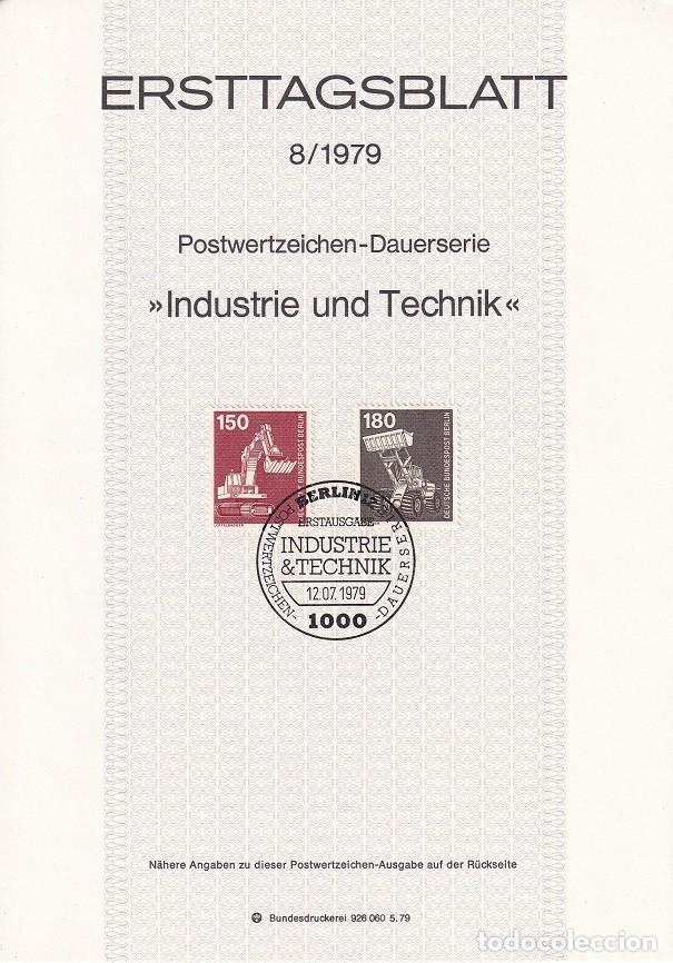 Selos: Ersttagsblatt 8/1979 Berlin / Industrie und Technik - Serie b&aacute;sica Industria y t&eacute;cnica &middot; Excavador..