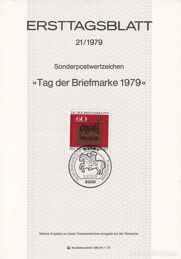 Sellos: Ersttagsblatt 21/1979 / Tag der Briefmarke 1979 - D&iacute;a del sello &middot; Postill&oacute;n antiguo
