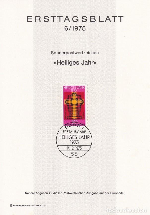 Stamps: Ersttagsblatt 6/1975 Bon / Heiliges Jahr -A&ntilde;o santo, A&ntilde;o de la reconciliaci&oacute;n &middot; Plano de la Bas&iacute;l...