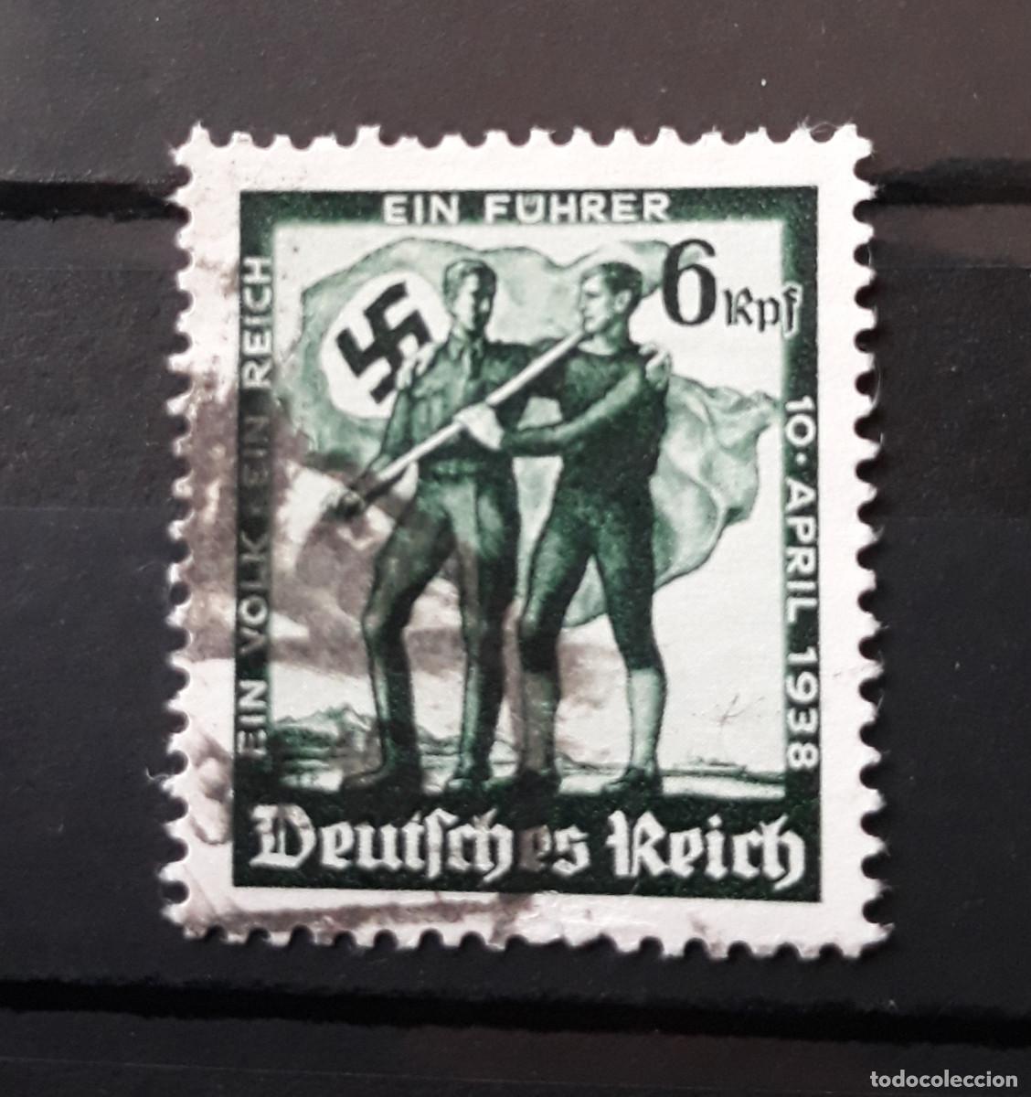 Francobolli: Alemania Imperio 1938 Yvert 605 Michel 662 Usado Plebiscito para la anexi&oacute;n de Austria Tirada Berl&iacute;n