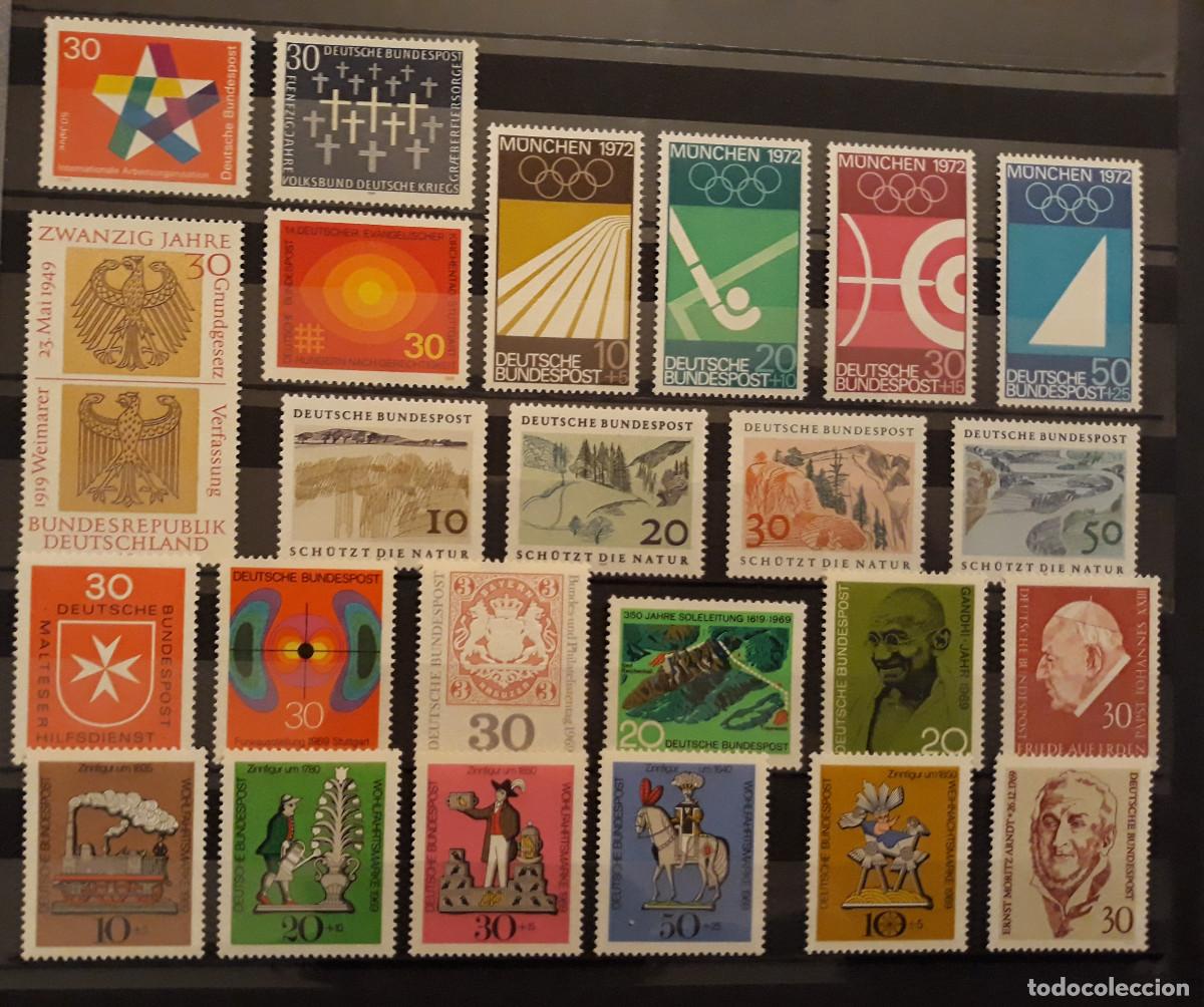Stamps: Alemania RFA 1969 Yvert 445 a 474 Michel 582 a 611 MNH** Lote de 17 series completas 29 sellos