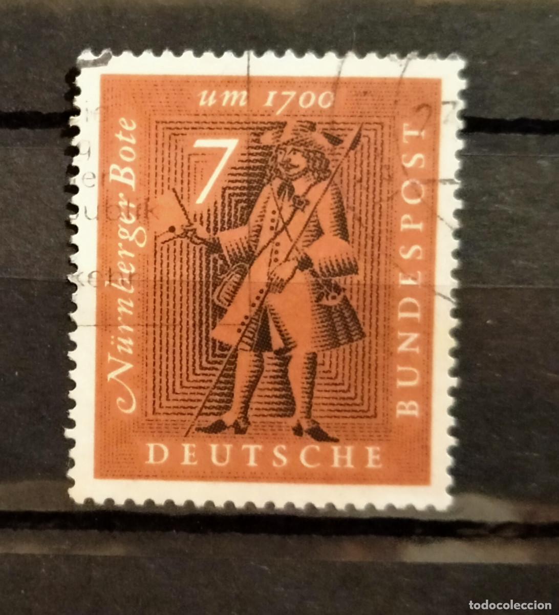 Stamps: Alemania RFA 1961 Yvert 237 Michel 365 Usado Exposici&oacute;n filat&eacute;lica en Nuremberg