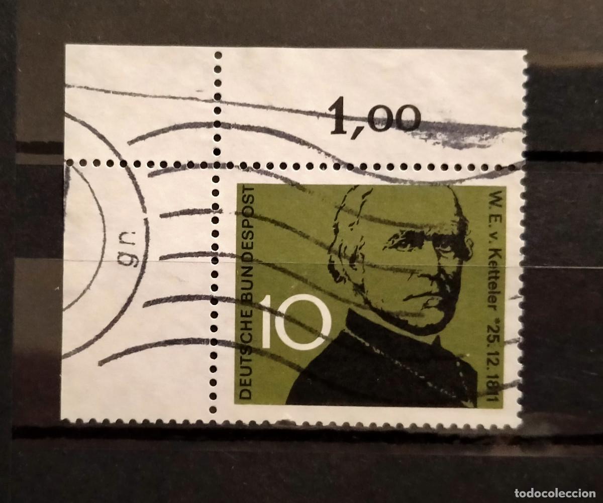 Stamps: Alemania RFA 1961 Yvert 246 Michel 374 Usado Bar&oacute;n Wilhelm Emmanuel von Ketteler 1811-1877