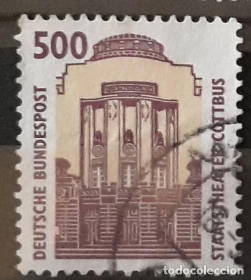Timbres: Alemania 1993 Yvert 1495 Michel 1679 Usado Serie b&aacute;sica Turismo Teatro estatal de Cottbus