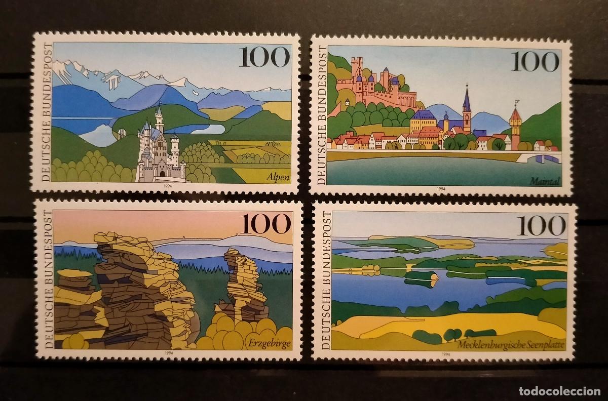 Timbres: Alemania 1994 Yvert 1572 - 1575 Michel 1742 - 1745 MNH** Turismo Paisajes