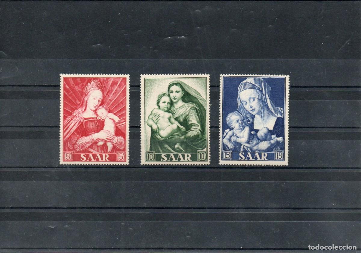 Sellos: ALEMANIA SARRE. MADONNAS. PINTURAS.