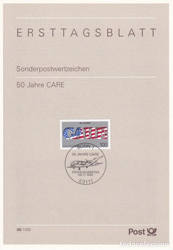 Selos: Ersttagsblatt 38/1995 Bon / 50 Jahre CARE - 50 Aniversario de la Organizaci&oacute;n ben&eacute;fica CARE