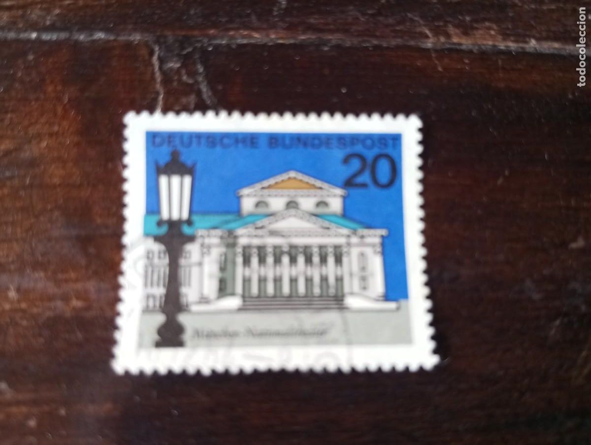 Sellos: ALEMANIA, REP&Uacute;BLICA FEDERAL,RFA,1964, TEATRO NACIONAL DE MUNICH, YT 291
