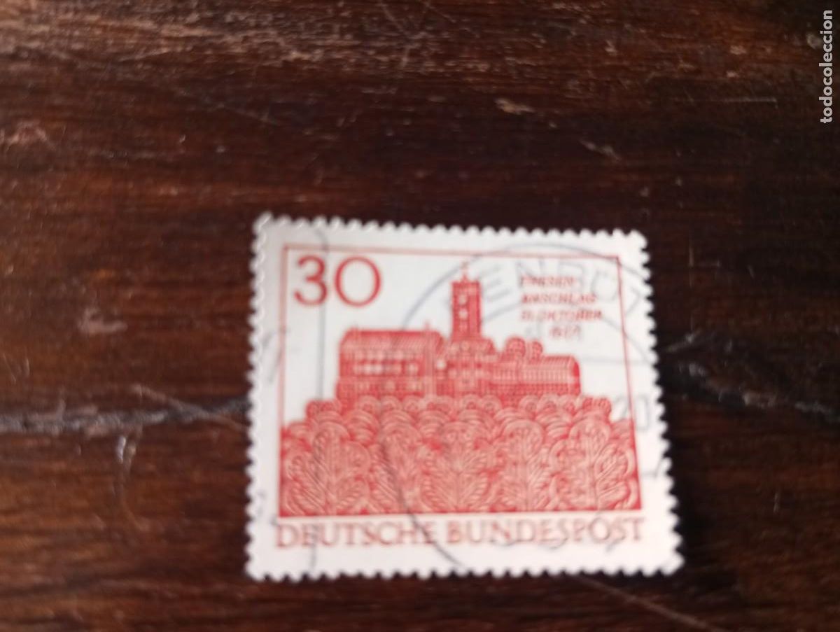 Sellos: ALEMANIA, REP&Uacute;BLICA FEDERAL,RFA ,1967, CASTILLO DE BARTBURG, YT 409
