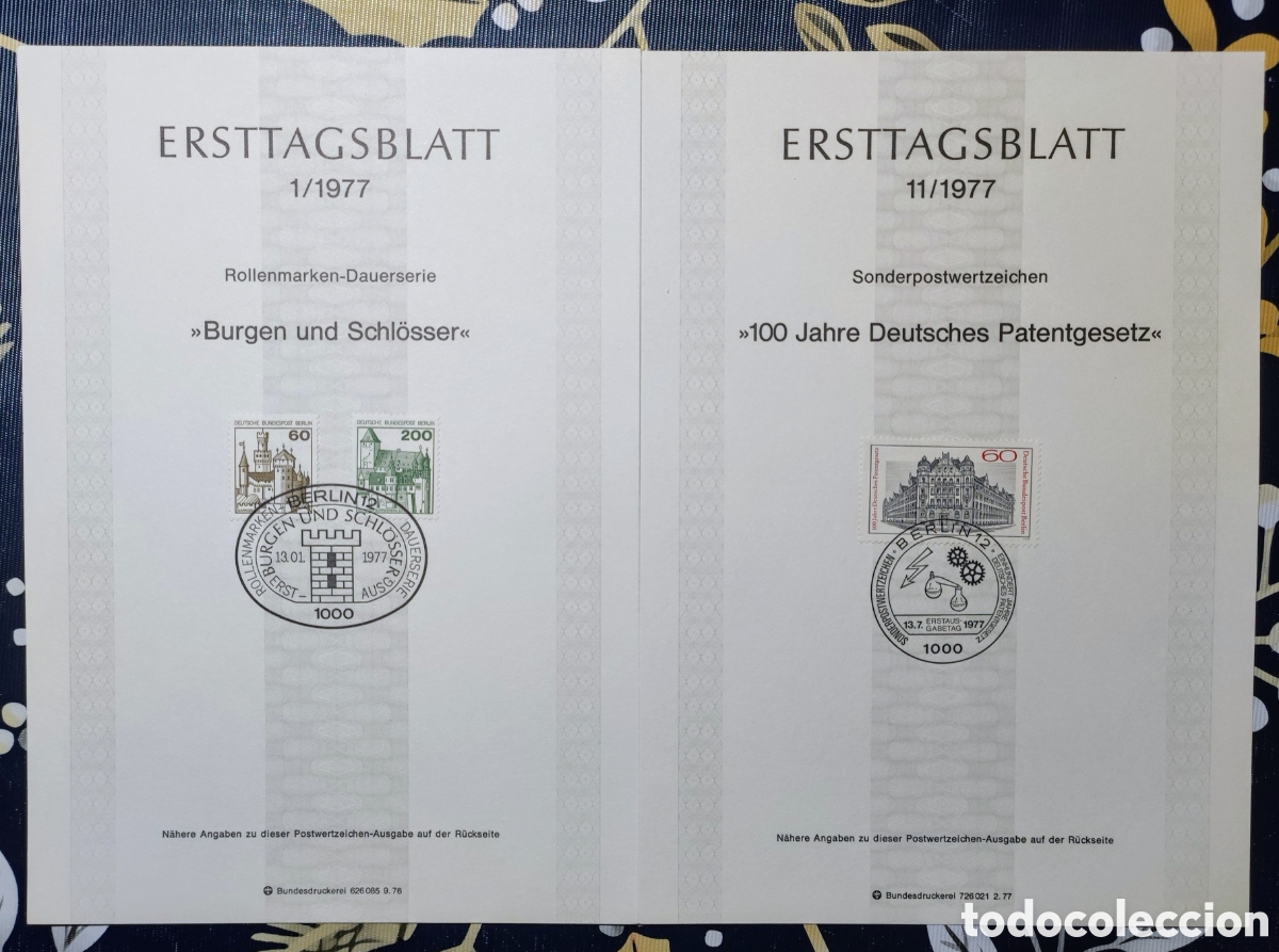 Sellos: Alemania. 1977. Berl&iacute;n. ETBs - Foto 1