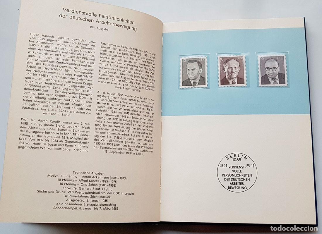 Sellos: Die Postwertzeichen der Deutschen Post 1985 - Foto 2