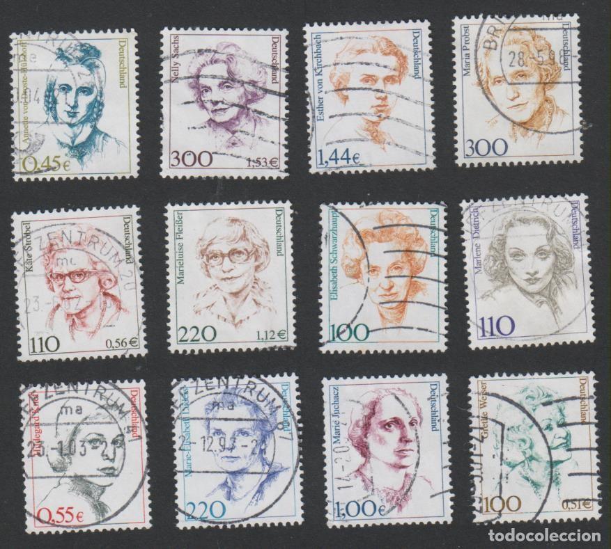 Timbres: 12 sellos ALEMANIA DEUTSCHLAND filatelia correio correos stamp post postage