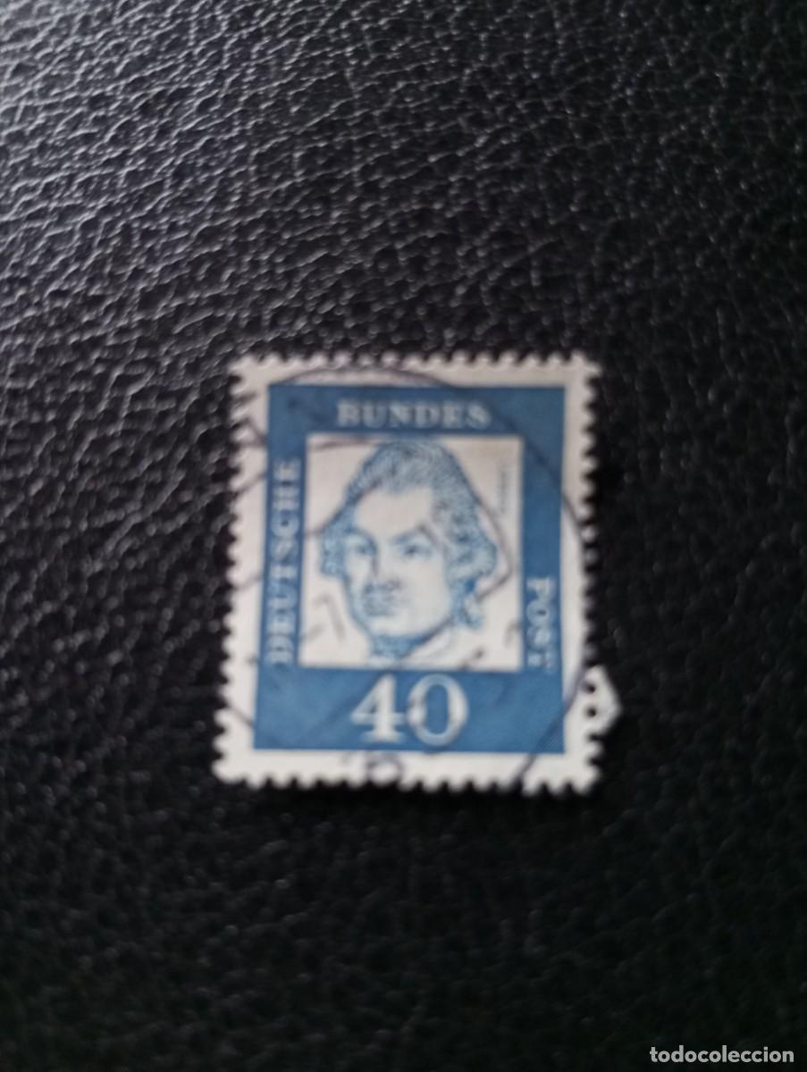 Sellos: ALEMANIA,REP&Uacute;BLICA FEDERAL, RFA, 1961, G. LESSING, YT 228