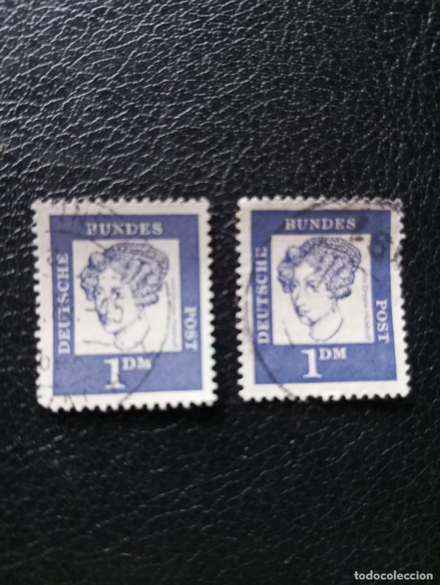Sellos: ALEMANIA,REP&Uacute;BLICA FEDERAL, RFA, 1961, ANNETTE VON DROSTE HULSHOLFT, YT 233